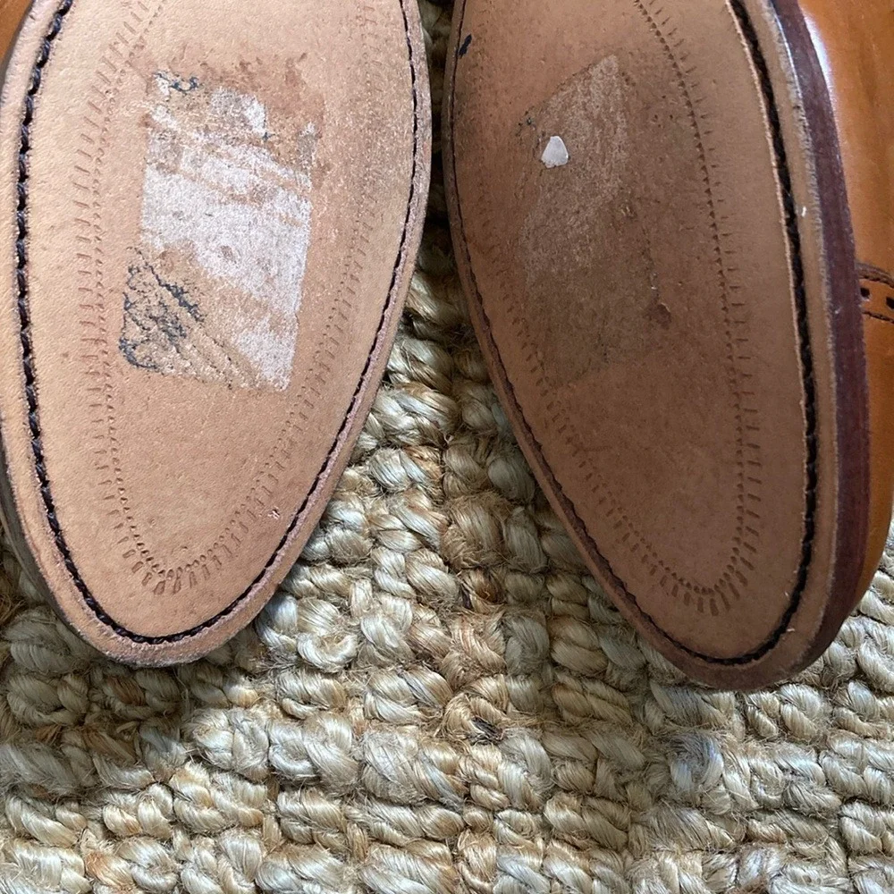 Alan Edmonds Mens Madison Avenue Size 7.5D Brown Leather Cap Toe Oxford Shoes‎